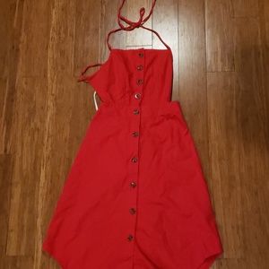 Tieback Buttondown Dress